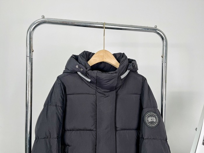 Yupoo Canada Goose puffer black hooded coat Canada Goose down jacket puffer black long hood Black 046