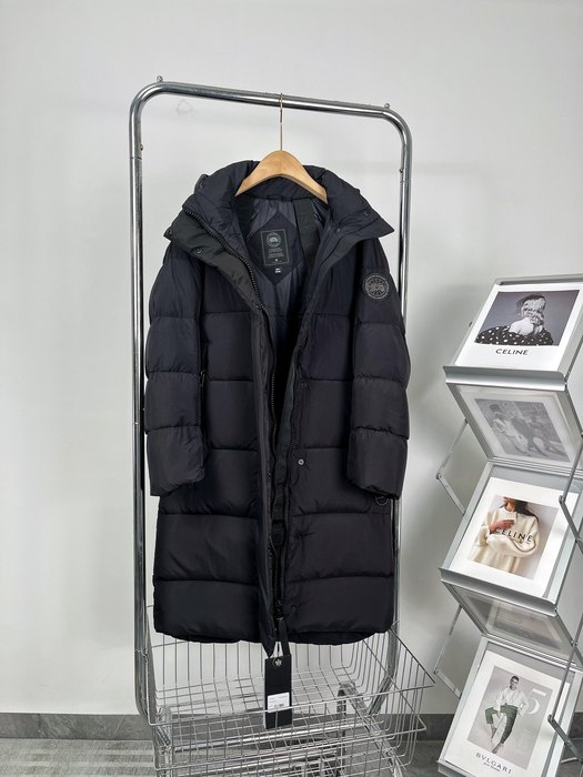 Yupoo Canada Goose puffer black hooded coat Canada Goose down jacket puffer black long hood Black 046