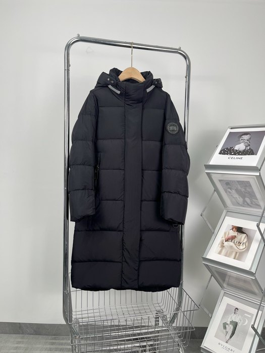 Yupoo Canada Goose puffer black hooded coat Canada Goose down jacket puffer black long hood Black 046