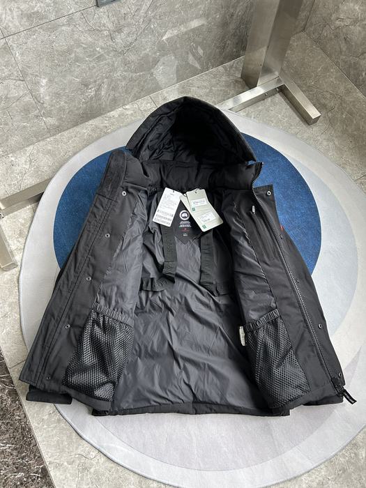 Yupoo Canada Goose puffer black logo patch Canada Goose down jacket hooded black padded jacket Black 011