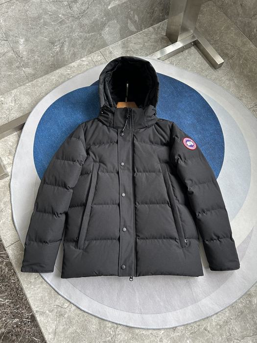 Yupoo Canada Goose puffer black logo patch Canada Goose down jacket hooded black padded jacket Black 011