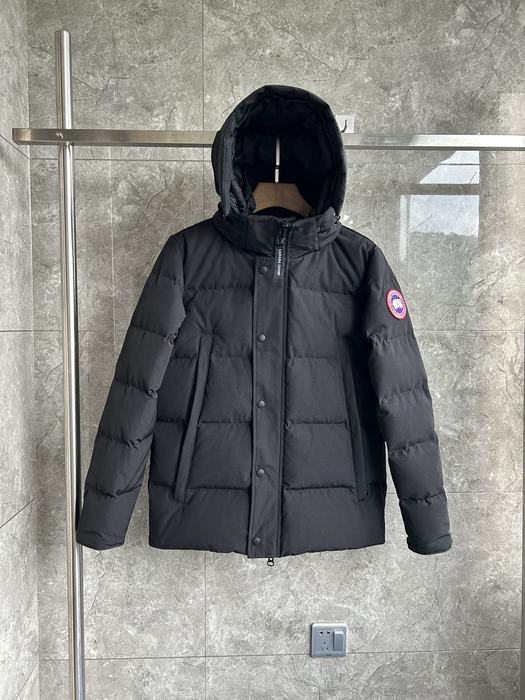 Yupoo Canada Goose puffer black logo patch Canada Goose down jacket hooded black padded jacket Black 011