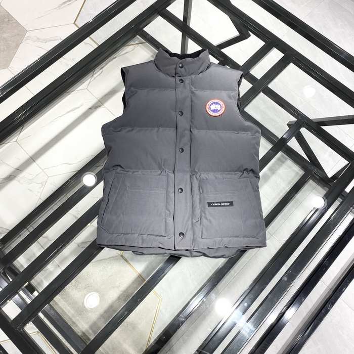 Yupoo Canada Goose puffer black patch vest Canada Goose down jacket puffer black logo patch vest Grey