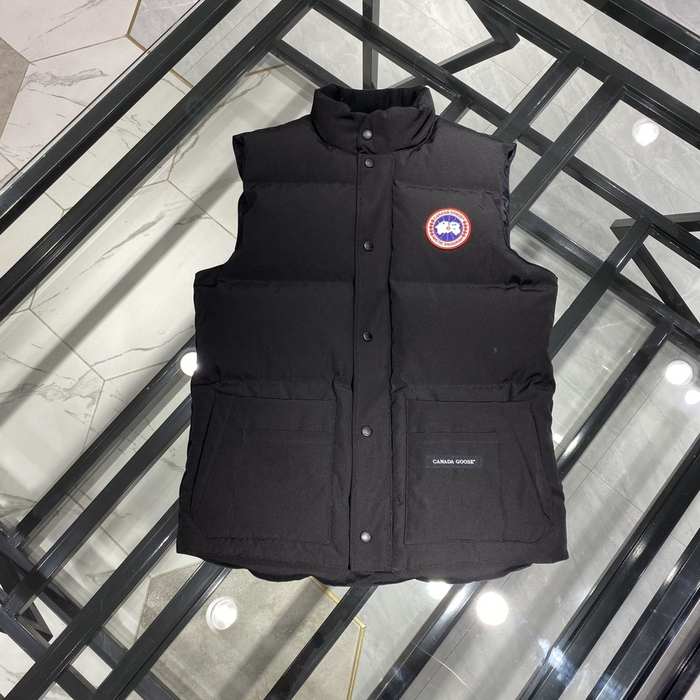 Yupoo Canada Goose puffer black patch vest Canada Goose down jacket puffer black red logo Black