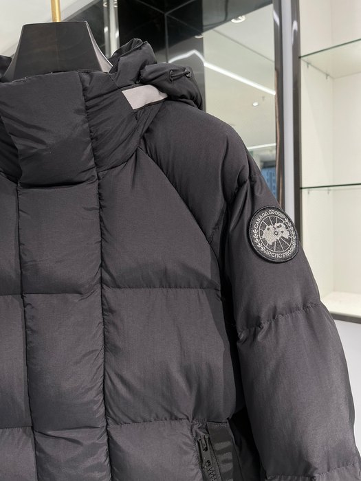 Yupoo Canada Goose puffer black zipper jacket Canada Goose down jacket puffer black hooded Black 003