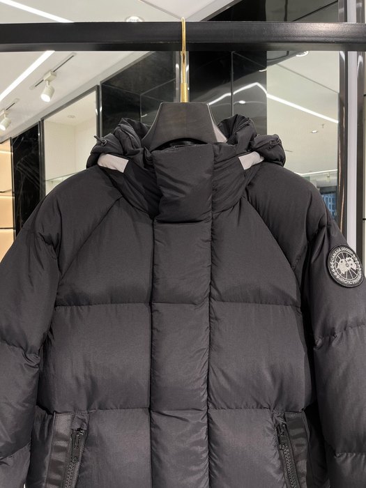Yupoo Canada Goose puffer black zipper jacket Canada Goose down jacket puffer black hooded Black 003