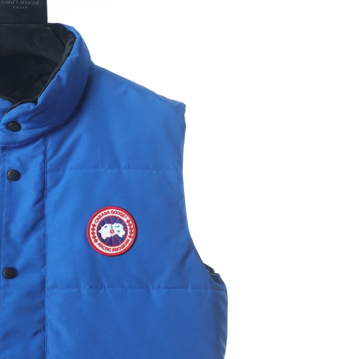 Yupoo Canada Goose puffer blue badge vest Canada Goose down jacket puffer vest blue patch Blue 001