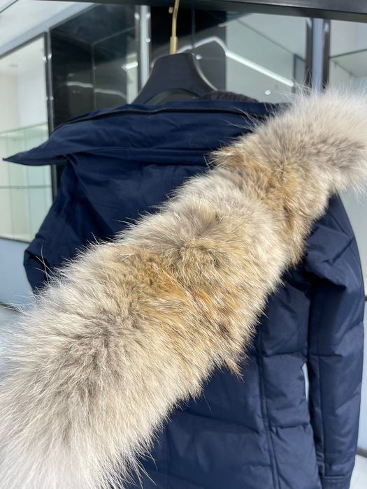 Yupoo Canada Goose puffer blue fur hood Canada Goose down jacket puffer navy fur hood Navy 015
