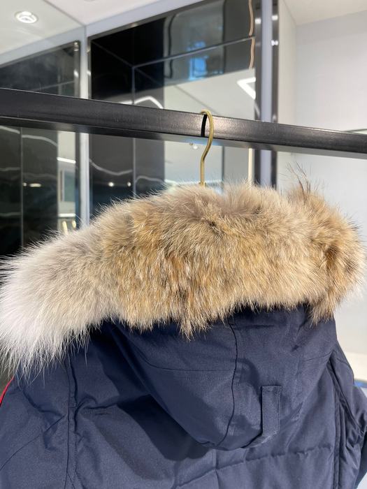 Yupoo Canada Goose puffer blue fur hood Canada Goose down jacket puffer navy fur hood Navy 015