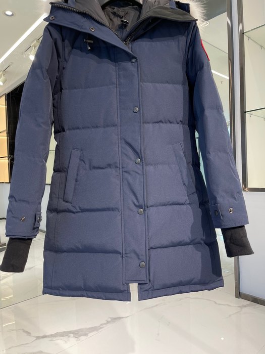 Yupoo Canada Goose puffer blue fur hood Canada Goose down jacket puffer navy fur hood Navy 015