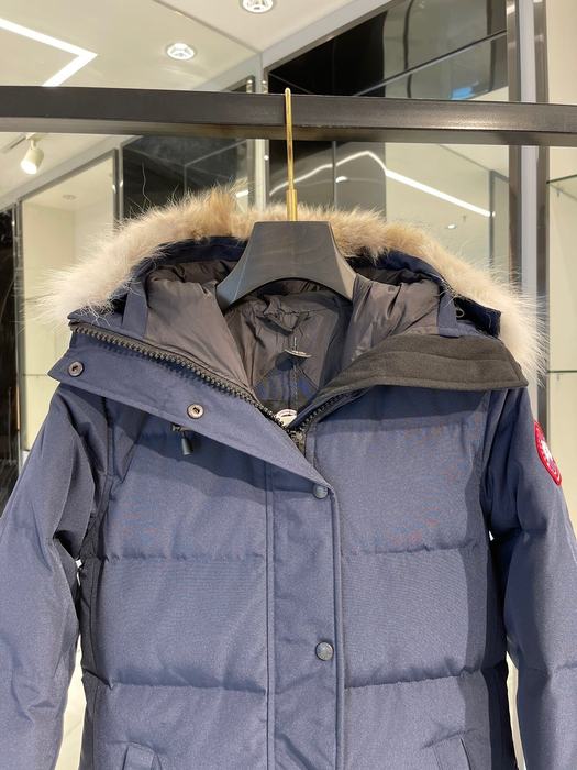 Yupoo Canada Goose puffer blue fur hood Canada Goose down jacket puffer navy fur hood Navy 015