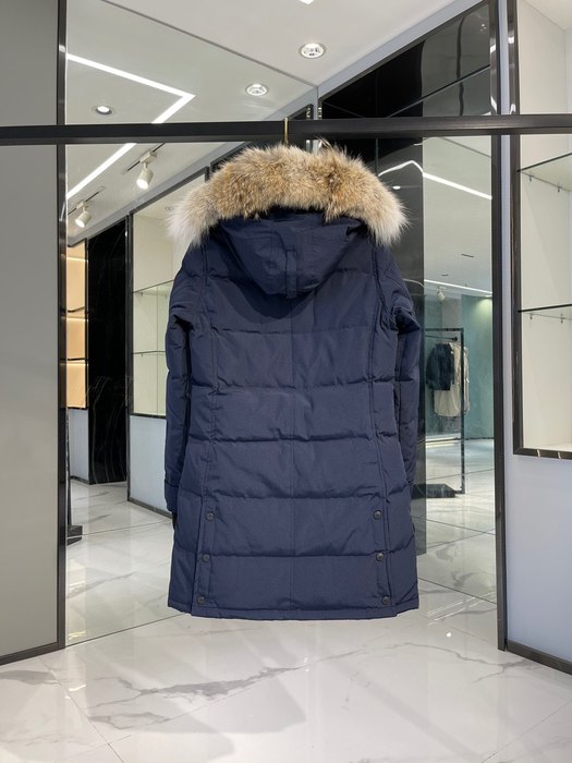 Yupoo Canada Goose puffer blue fur hood Canada Goose down jacket puffer navy fur hood Navy 015