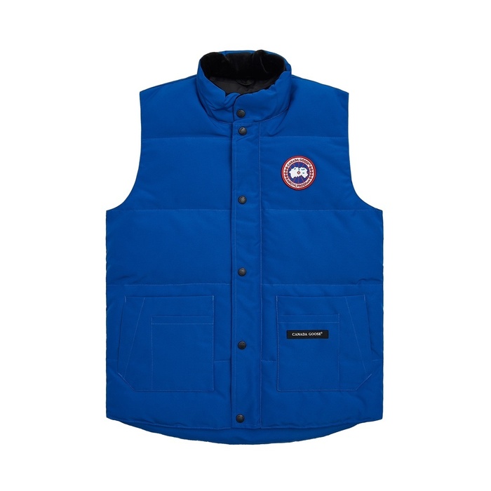 Yupoo Canada Goose puffer blue logo patch vest Canada Goose down jacket puffer blue patch vest Blue