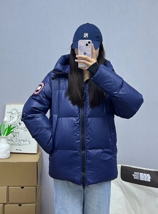 Yupoo Canada Goose puffer blue patch jacket Canada Goose down jacket puffer navy patch Navy 008