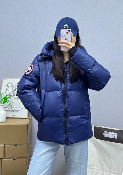Yupoo Canada Goose puffer blue patch jacket Canada Goose down jacket puffer navy patch Navy 008