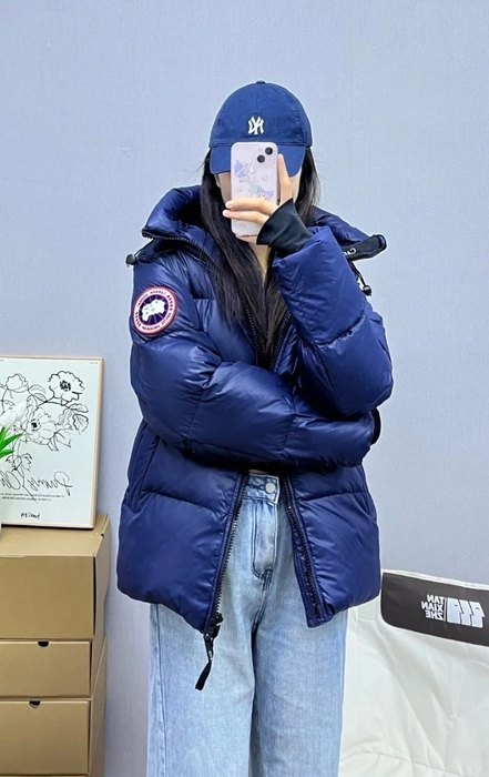 Yupoo Canada Goose puffer blue patch jacket Canada Goose down jacket puffer navy patch Navy 008