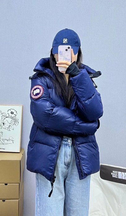 Yupoo Canada Goose puffer blue patch jacket Canada Goose down jacket puffer navy patch Navy 008