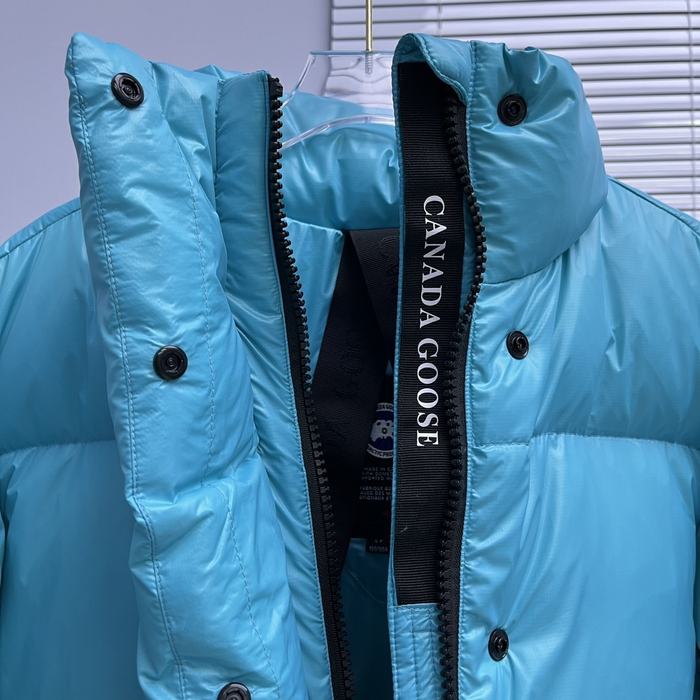 Yupoo Canada Goose puffer jacket blue patch Canada Goose down jacket puffer jacket bright blue badge Blue 003