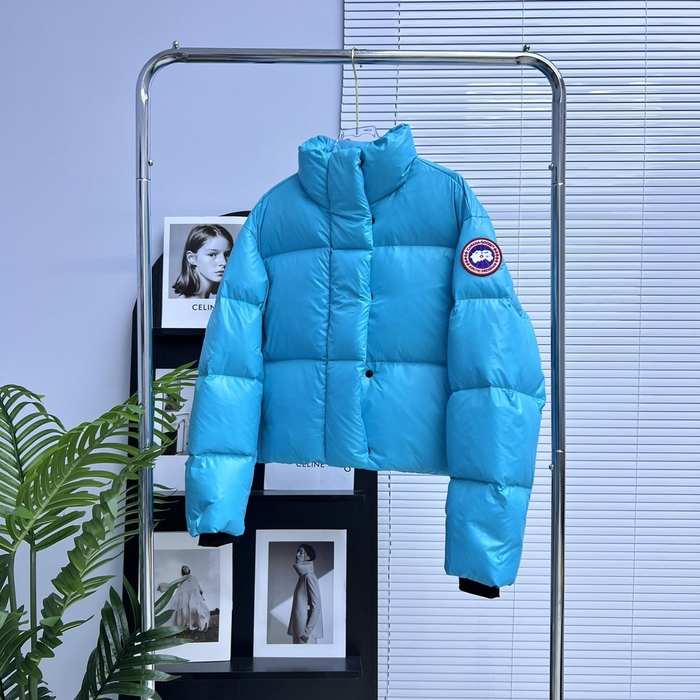 Yupoo Canada Goose puffer jacket blue patch Canada Goose down jacket puffer jacket bright blue badge Blue 003