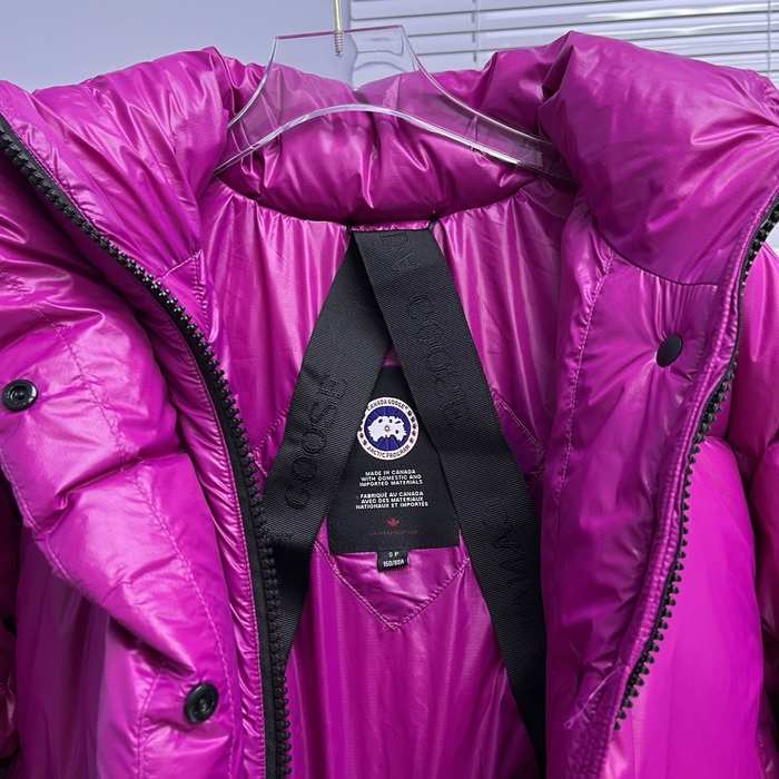Yupoo Canada Goose puffer jacket pink shiny Canada Goose down jacket puffer pink short Red 007