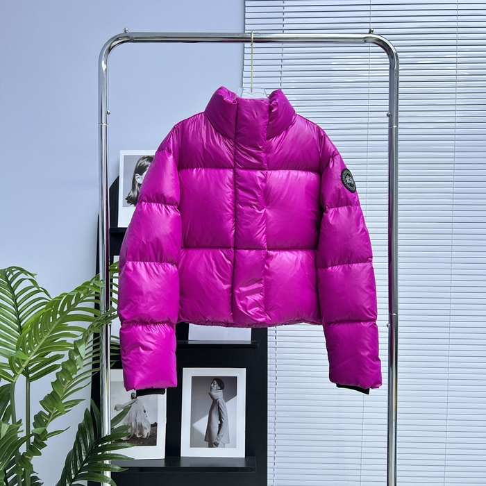 Yupoo Canada Goose puffer jacket pink shiny Canada Goose down jacket puffer pink short Red 007