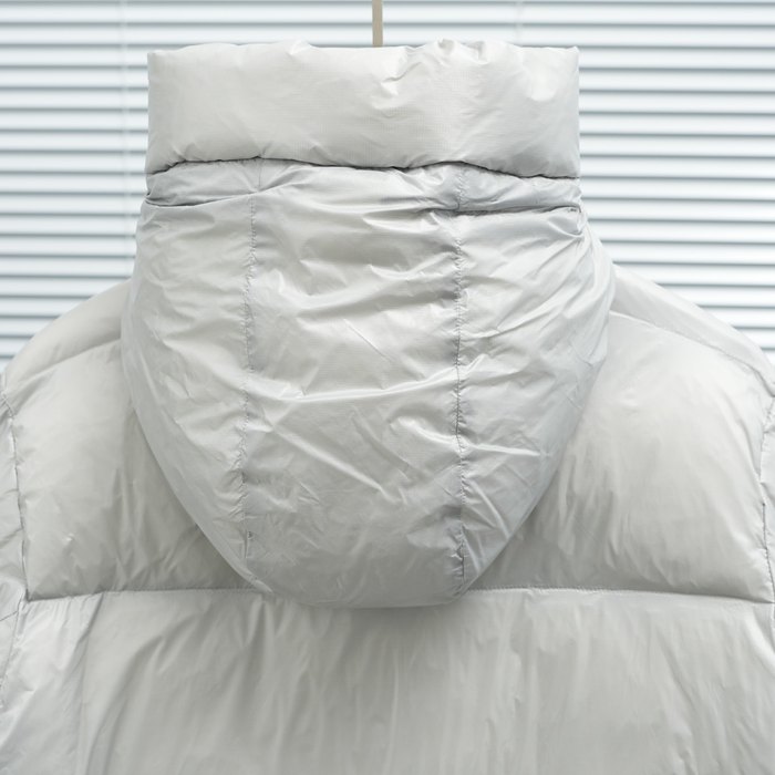 Yupoo Canada Goose puffer lightgray hooded Canada Goose down jacket puffer grey zipper Grey 010