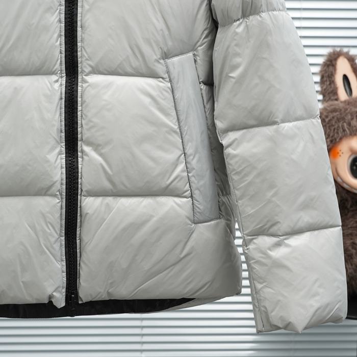 Yupoo Canada Goose puffer lightgray hooded Canada Goose down jacket puffer grey zipper Grey 010