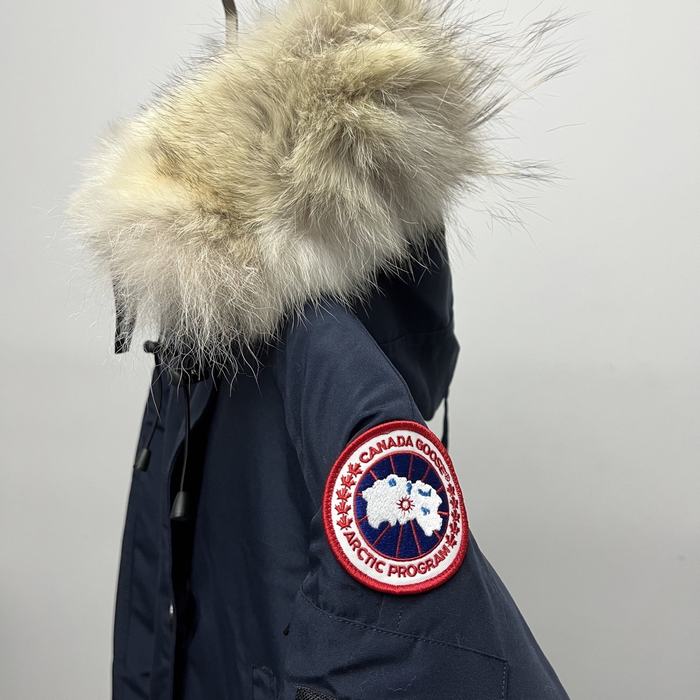 Yupoo Canada Goose puffer navy fur hood Canada Goose down jacket fur trim navy parkajacket Navy 001