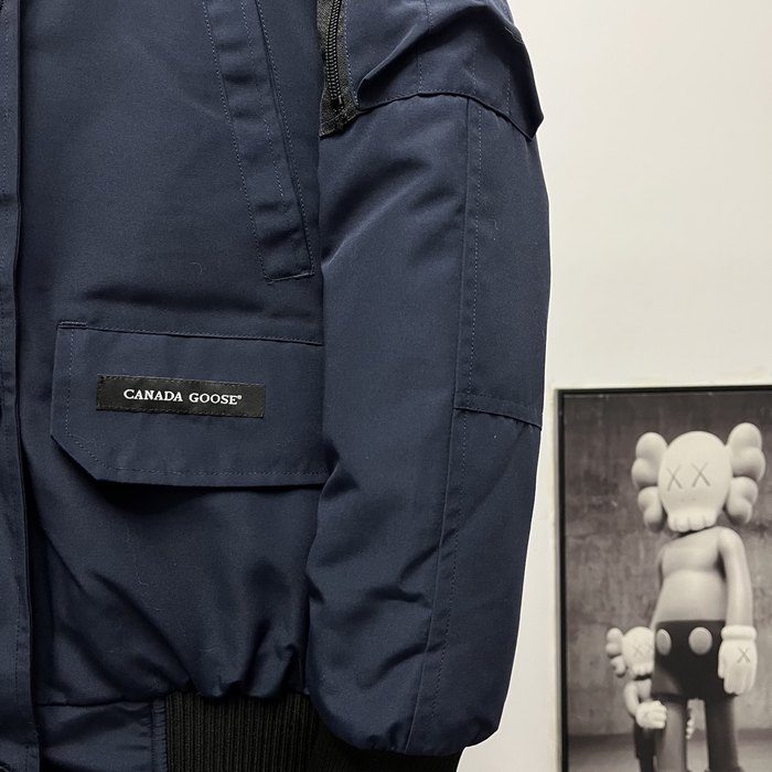 Yupoo Canada Goose puffer navy fur hood Canada Goose down jacket fur trim navy parkajacket Navy 001