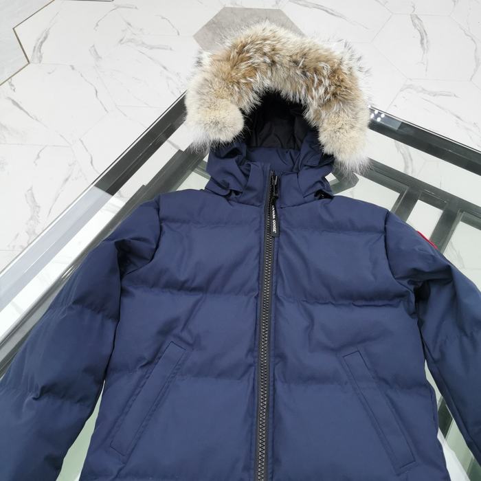 Yupoo Canada Goose puffer navy fur hood Canada Goose down jacket long navy fur hood coat Navy 013