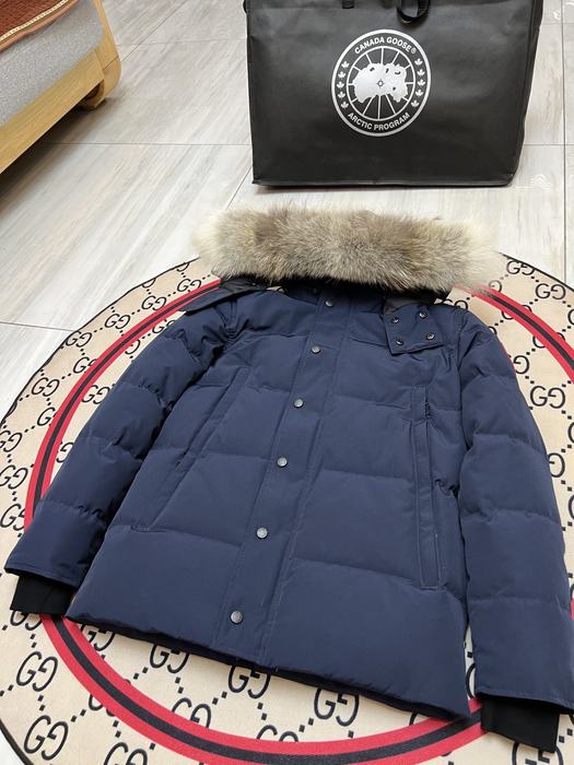 Yupoo Canada Goose puffer navy fur hood Canada Goose down jacket puffer navy fur hood Navy 003