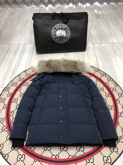 Yupoo Canada Goose puffer navy fur hood Canada Goose down jacket puffer navy fur hood Navy 003