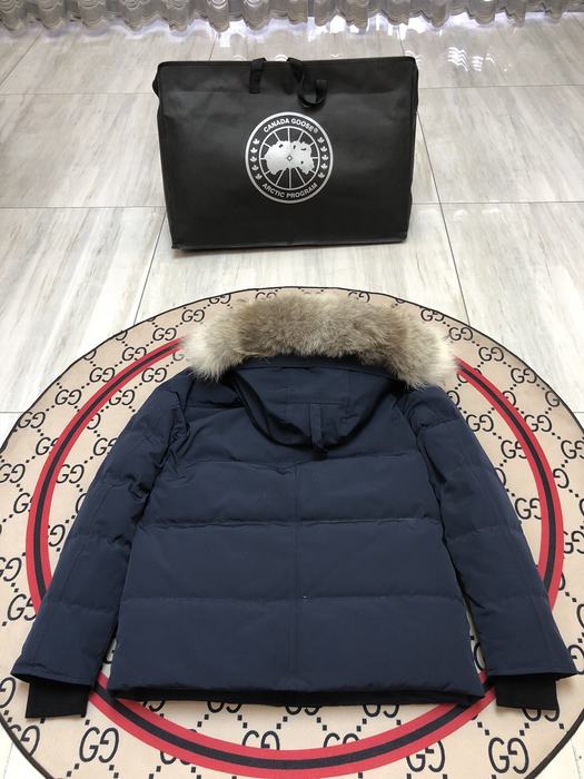 Yupoo Canada Goose puffer navy fur hood Canada Goose down jacket puffer navy fur hood Navy 003