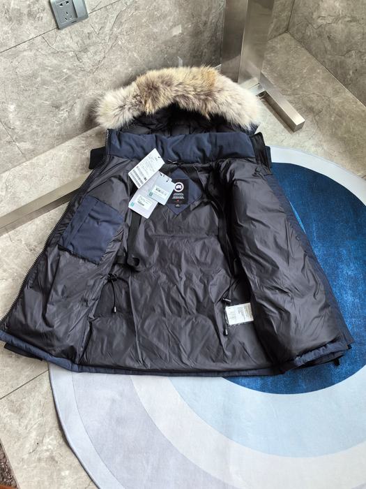 Yupoo Canada Goose puffer navy fur hood Canada Goose down jacket puffer navy fur hood Navy 018