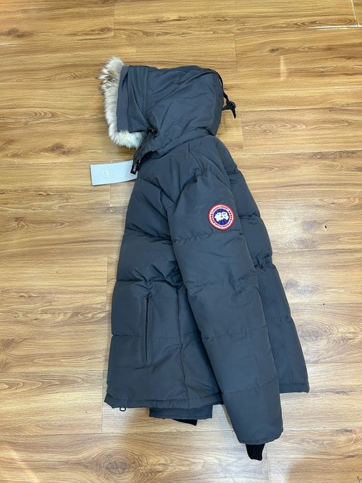 Yupoo Canada Goose puffer navy fur hood Canada Goose down jacket winter blue hooded fur Grey 018