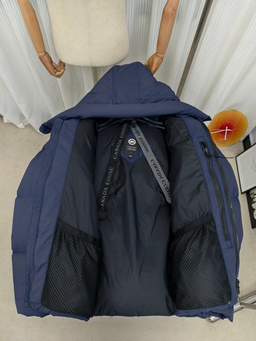 Yupoo Canada Goose puffer navy hood hat Navy 006