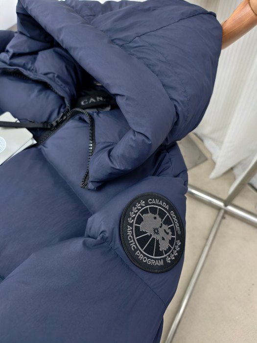 Yupoo Canada Goose puffer navy hood hat Navy 006