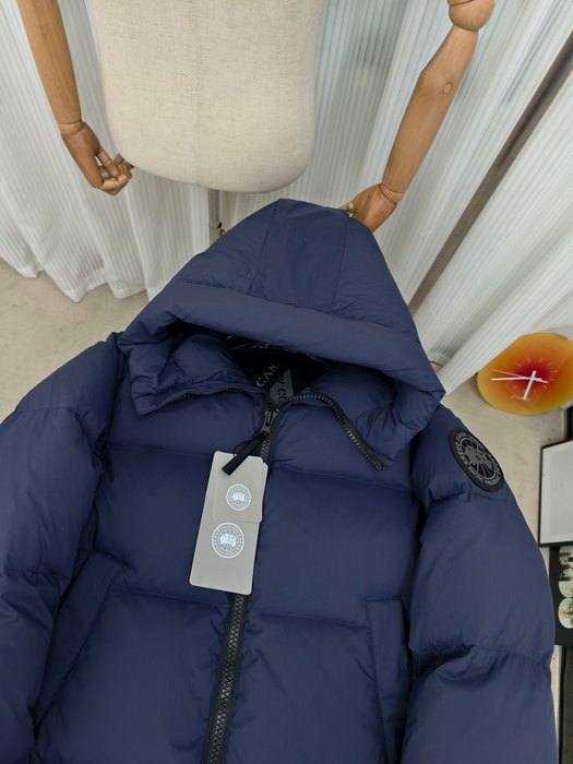 Yupoo Canada Goose puffer navy hood hat Navy 006