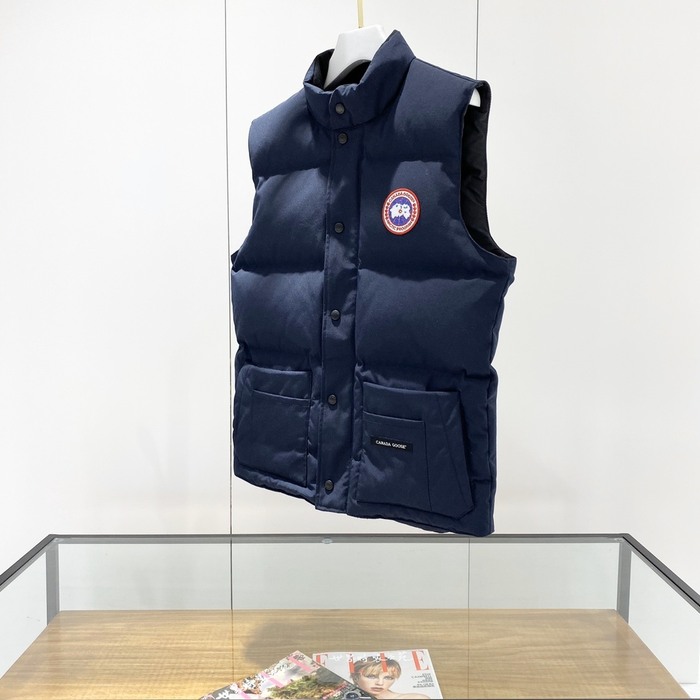 Yupoo Canada Goose puffer navy vest patch Canada Goose down jacket puffer vest navy zipper Navy