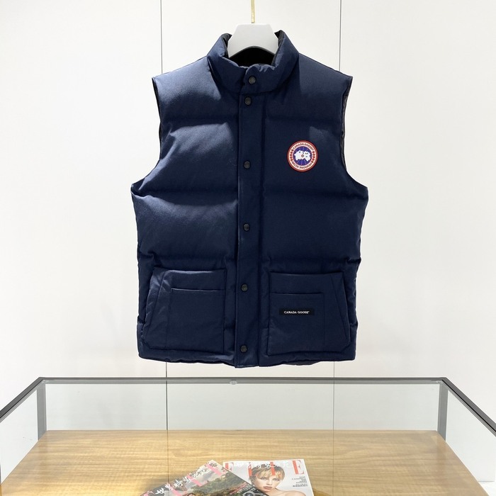 Yupoo Canada Goose puffer navy vest patch Canada Goose down jacket puffer vest navy zipper Navy