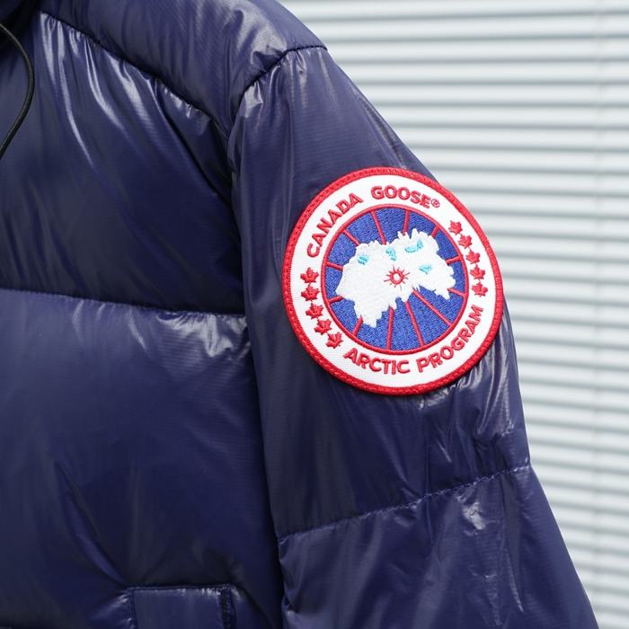 Yupoo Canada Goose puffer navy zipper Canada Goose down jacket puffer navy badge patch Navy 007