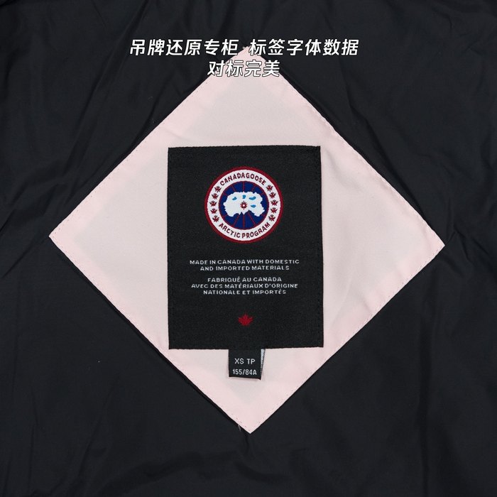 Yupoo Canada Goose puffer pink badge patch Canada Goose down jacket puffer pink badge patch Beige 006