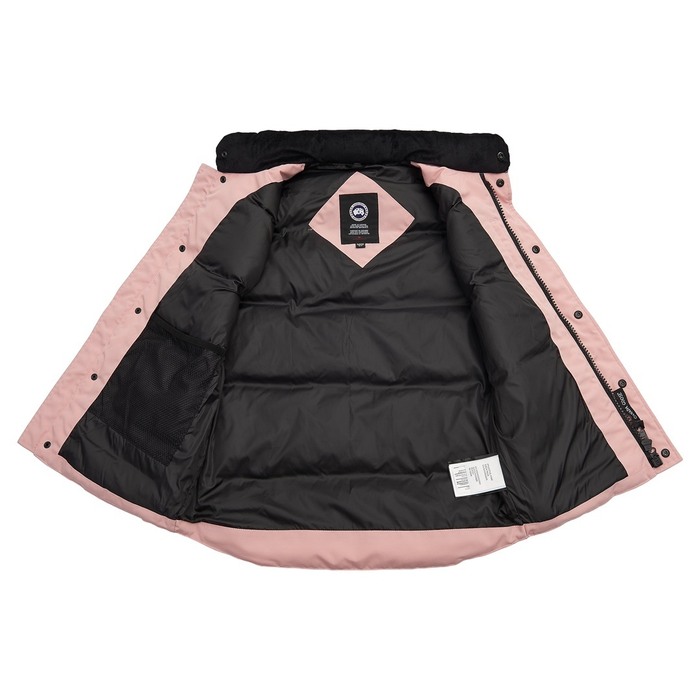 Yupoo Canada Goose puffer pink black patch vest Canada Goose down jacket puffer pink patch vest White