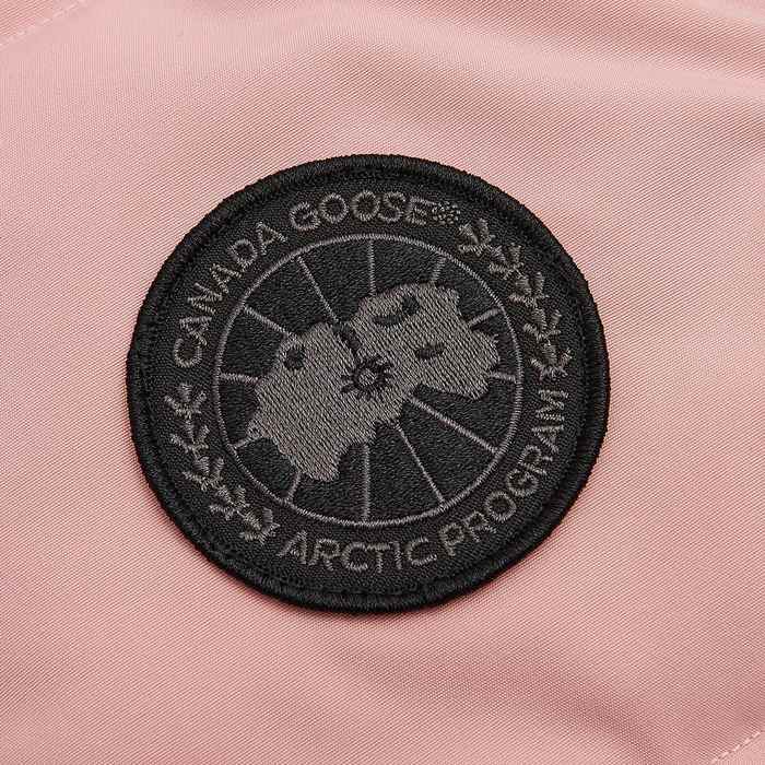 Yupoo Canada Goose puffer pink black patch vest Canada Goose down jacket puffer pink patch vest White
