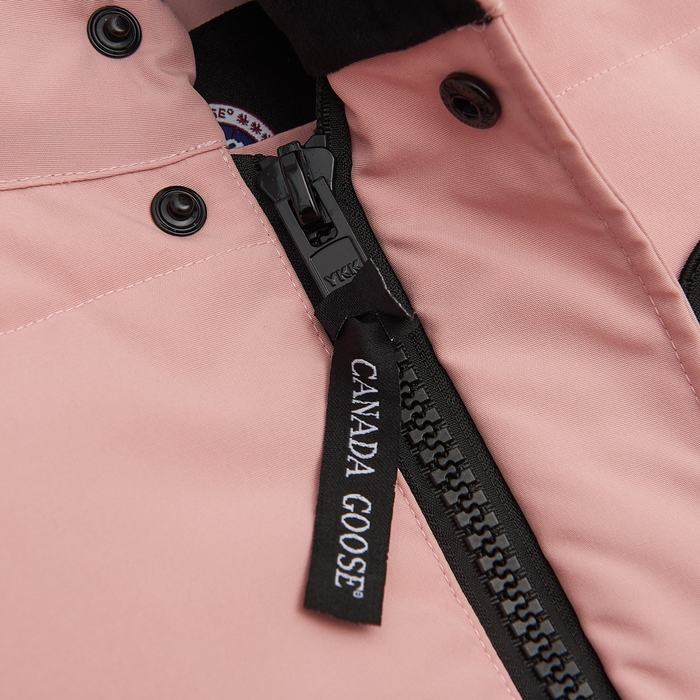 Yupoo Canada Goose puffer pink black patch vest Canada Goose down jacket puffer pink patch vest White