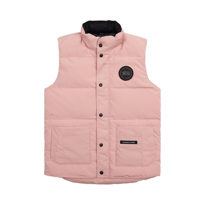Yupoo Canada Goose puffer pink black patch vest Canada Goose down jacket puffer pink patch vest White