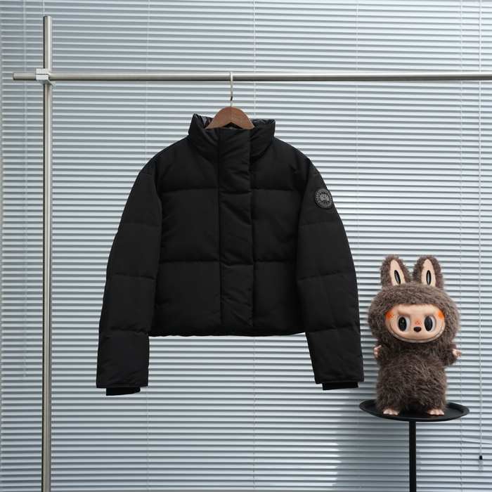 Yupoo Canada Goose puffer pink zipper Canada Goose down jacket puffer black button Black 048