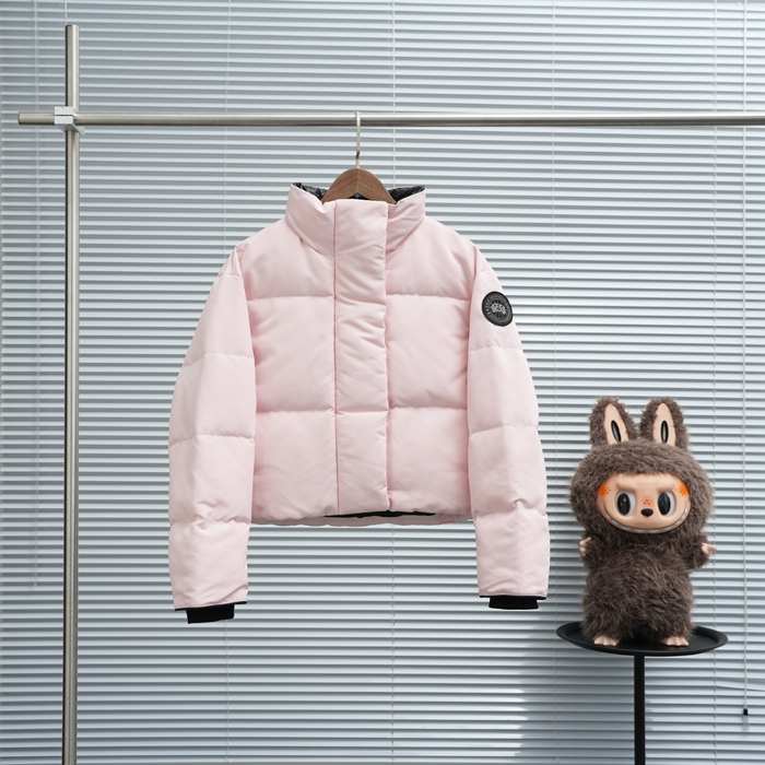 Yupoo Canada Goose puffer pink zipper Canada Goose down jacket puffer black button Black 048