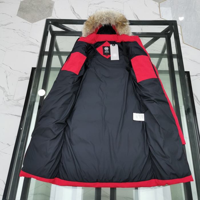 Yupoo Canada Goose puffer red fur hood Canada Goose down jacket puffer red fur hood Red 008