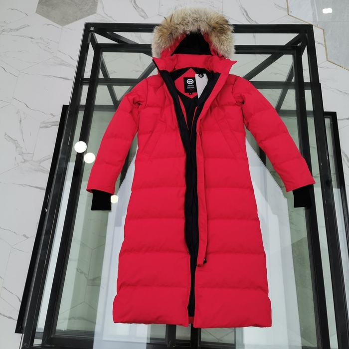 Yupoo Canada Goose puffer red fur hood Canada Goose down jacket puffer red fur hood Red 008